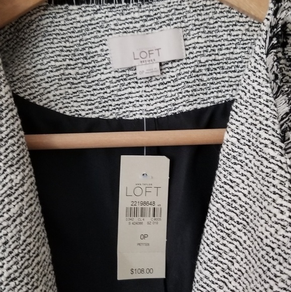 NWT LOFT Fringe Tweed Jacket in 0P - Picture 6 of 8